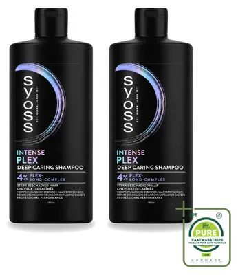 Image de 2 x Shampoo Syoss Intense Plex - Réparation intense pour les cheveux abîmés - 440 ml - Pack économique - 2 pièces