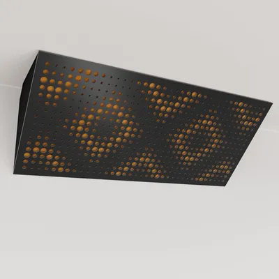 Zdjęcie produktu dla Zestaw 2 sztuk – wąska akustyczna pułapka basowa narożna z aksamitną okładziną | 23 x 50 x 10 cm | Odbicie – izolacja akustyczna | [REBAT (Horizont) – czarny | żółty]