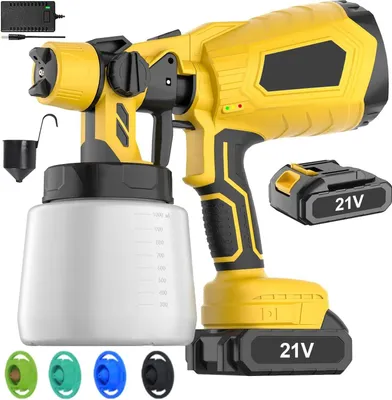 Produktbild von Farbsprüher - Elektrische Farbspritzpistole - 800 W - Hochdruck - 3 Sprühmodi - EU-Stecker - Gold