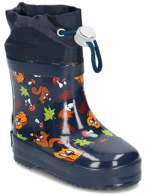 Produktbild von Playshoes Kinder Halbschaft-Gummistiefel, gefütterter Uni Regenstiefel,Blau,1