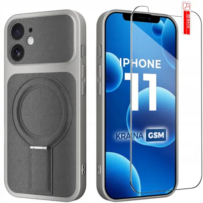 Produktbild von iPhone 11-Hülle mit Magnetring für MagSafe + 9H-Glas