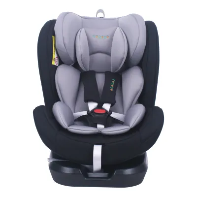 Produktbild von YALION 360° drehbarer Autokindersitz, Sitzerhöhung für Kinder von 40 cm bis 150 cm, 0-12 Jahre, mit 5-Punkt-Gurt und Top Tether, ECE R129/03 - Grau