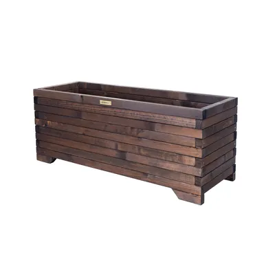 Obrázek produktu pro Greenspot Timber Dřevěný Květináč - 100x35cm Palisandr hnědý tmavý