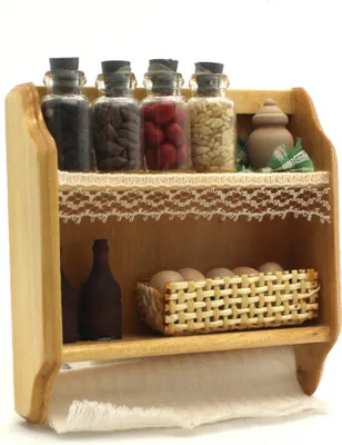 Produktbild von Puppenhaus 1zu12 Regal für Puppenstube Küche