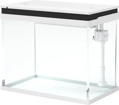 Produktbild von 41L Weißes Komplett-Aquarium mit Filter, LED-Beleuchtung & Pumpe für Süßwasserfische