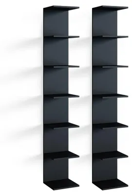 Obrázok produktu pre Nástenná polica Vicco Paolo čierna 28 x 190 cm Sada 2 ks, Model 52084