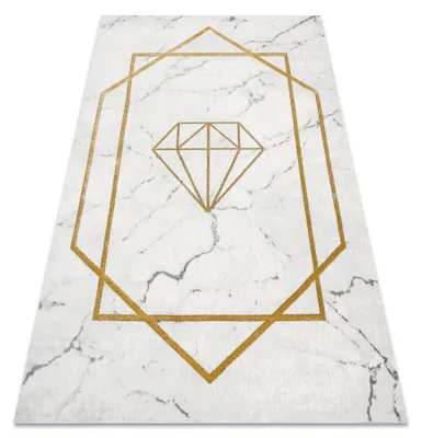 Image de Tapis EMERALD exclusif 1019 glamour, élégant diamant, marbre crème / or beige 120x170 cm