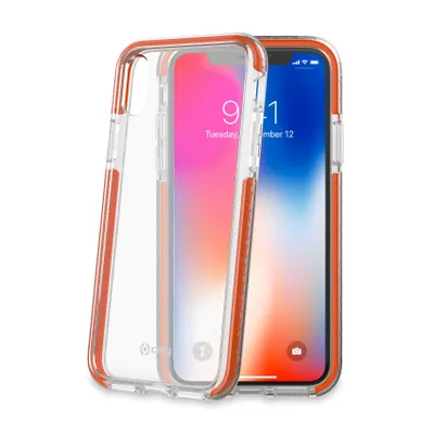 Obrázek produktu pro Celly HEXAGON900OR, Tvrdé pouzdro, Apple, iPhone X, 14,7 cm (5.8"), Oranžová, Průhledná