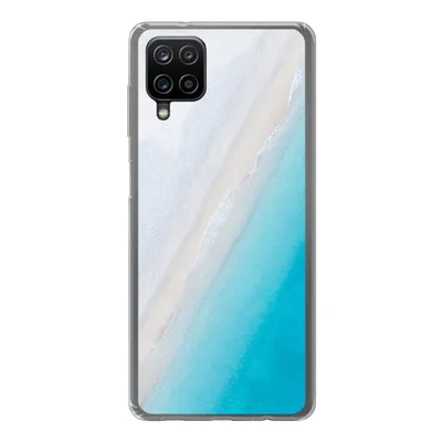 Produktbild von MuchoWow® Handyhülle Schutzhülle Hülle für Samsung Galaxy A12 Strand - Meer - Blau Silikon Softcase Handy Hülle - Bild