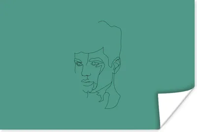Produktbild von MuchoWow® Poster Mann - Gesicht - Strichzeichnung 120x80 cm - Bilder