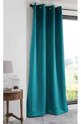 Productafbeelding van Gordijn ondoorzichtig, polyester, seladongroen, 250 x 135 cm