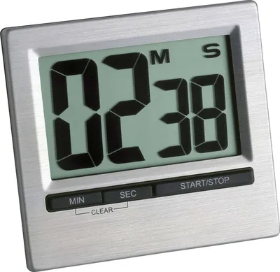 Produktbild von TFA-Dostmann 38.2013.54, Digitaler Küchentimer, Silber, 99 min, Aluminium, Kunststoff, LCD, Magnetisch