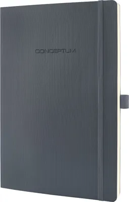 Obrázok produktu pre SIGEL CO319 Zošit Conceptum - cca A4, linajkovaný, 194 strán, tmavosivý, mäkká väzba