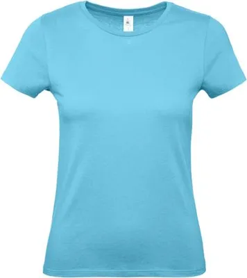 Produktbild von Damen-T-Shirt, Kurzarm - B&C #E150/W - turquoise - Größe S