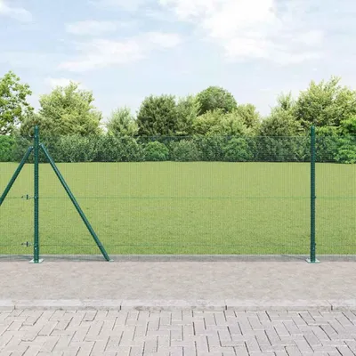 Produktbild von "2026 Promotion" Forstzaun - Zaunpfosten - Grün 10x1 m (12x12 mm Maschen ) Stahl - Metallzäune CC19187