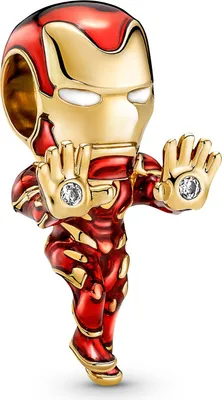 Zdjęcie produktu dla Pandora Marvel 760268C01 Charm Damen The Avengers Iron Man 14k Vergoldet