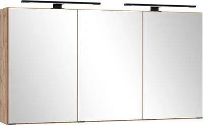 Produktbild von Spiegelschrank 120cm, Eiche, LED-Beleuchtung, LIVINGSTON-03