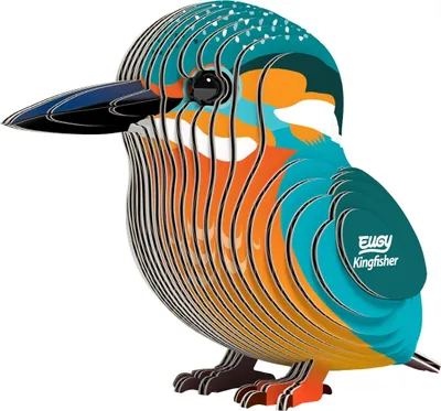 Produktbild von EUGY 3D Bastelset Eisvogel (Miniatur-Tierfigur, aus Wellkarton) 650121