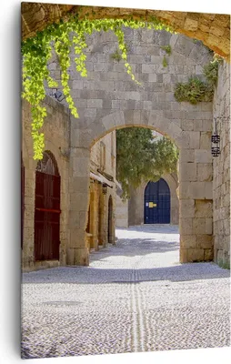 Produktbild von Bild auf Leinwand - Leinwandbild - Einteilig - Straße Geschichte Architektur Denkmal - 80x120cm - Wand Bild - Wandbilder - Leinwanddruck - Wanddekoration - Leinwand bilder - Wandbild - PA80x120-2701