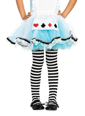 Produktbild von Gestreifte Strumpfhosen schwarz-weiß Kindergröße: 104-116