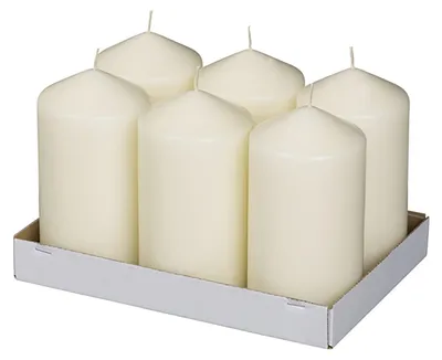 Immagine prodotto di Candele neutre Bolsius, formato "stumpen", confezione da 6, colore avorio