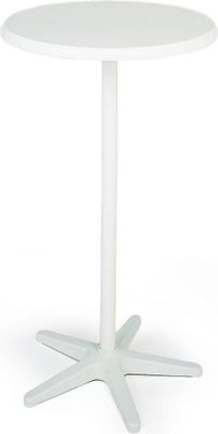 Stehtisch / Gartentisch Duo Best Ø70cm Stahl / Kunststoff weiß höhenverstellbar