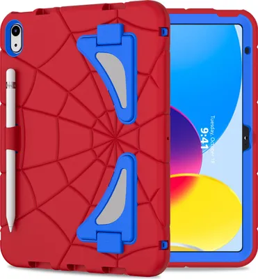 Obrázek produktu pro Ochranný obal pro iPad 10. Gen 2022, iPad 10,9, robustní nárazuvzdorný stojan pro děti chlapce červené modré