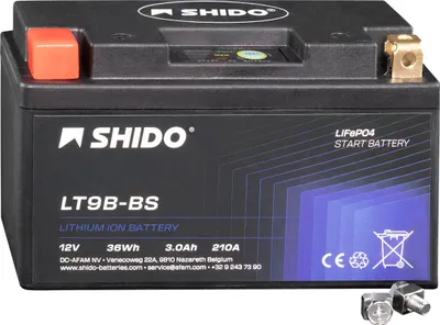 Produktbild von Shido Lithium Motorradbatterie LiFePO4 LT9B-BS 12V