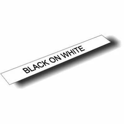 Produktbild von Brother Gloss Non-Laminated Labelling Tape - 12mm, Black/White, TZ, Japan, 8 m, 91 mm, 18 mm, 181 mm