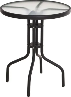 Obrázek produktu pro Kovový skleněný stolek v černé barvě - Ø 60 cm - Model: RUND