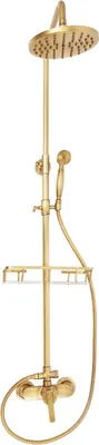 Produktbild von Retro Duschset - Regendusche Duschsystem - Handbrause - Messing - Badezimmer - Bronze