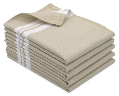Produktbild von Geschirrtücher im 5er Set 100% Baumwolle, 50x70 cm saugstark und robust, beige