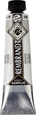 Produktbild von Rembrandt Acrylfarbe Tube 40 ml Silber 800