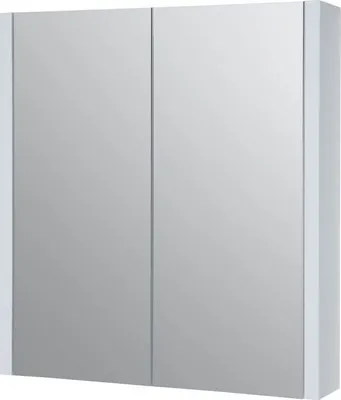 Produktbild von Bad - Spiegelschrank Bidar 01, Farbe: Weiß glänzend – 65 x 60 x 12 cm (H x B x T)