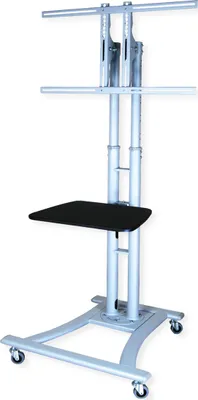 Image de VALUE Support à roulettes pour écran LCD/TV, gris argenté, jusqu'à 50kg (27" à 60")