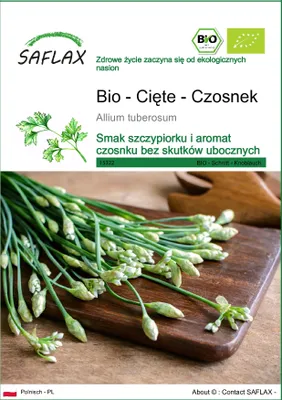 Zdjęcie produktu dla SAFLAX - Bio - Cięte - Czosnek - 100 Nasiona - Allium tuberosum