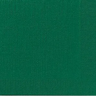 Produktbild von Duni Dinner-Servietten 4lagig Tissue geprägt Uni dunkelgrün 40x40cm 50 Stück
