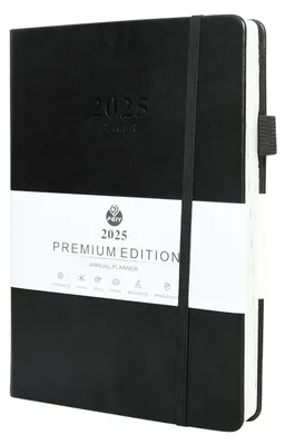 Produktbild von Tagesplaner 2025 Notizbuch A5 Hardcover Liniert Blanko