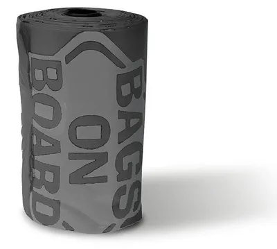 Immagine prodotto di Bags on Board Sacchetti per escrementi di cane, resistenti, 140 pezzi, nero-grigio