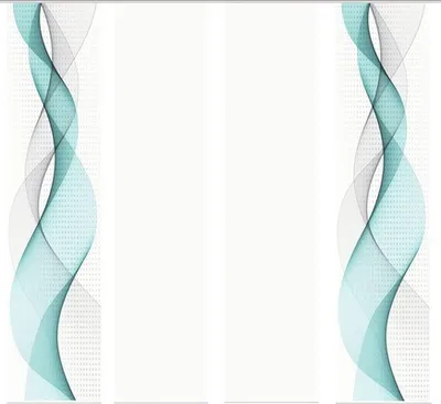 Produktbild von Schiebegardine Digitaldruck Opalia weiß türkis 4er-Set 60x245 cm