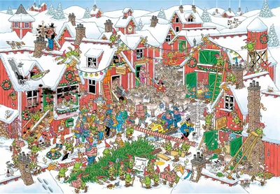 Zdjęcie produktu dla Puzzle Jan van Haasteren - Wioska Świętego Mikołaja, 5000 elementów.