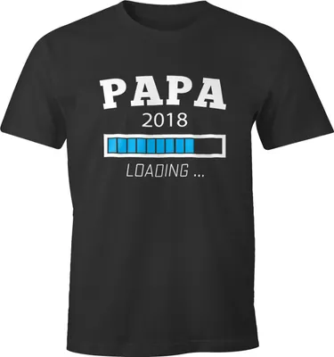 Produktbild von Papa 2018 Loading Shirt Herren T-Shirt Moonworks® anthrazit M