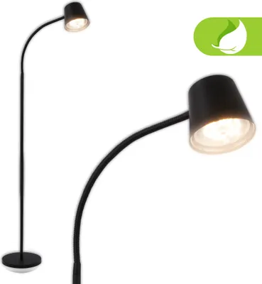 Obrázek produktu pro Briloner Cielo LED stojací lampa bezdrátová, stmívatelná, dotyková, nabíjení přes USB-C, bezdrátová, černá, 126,5 x 21 cm