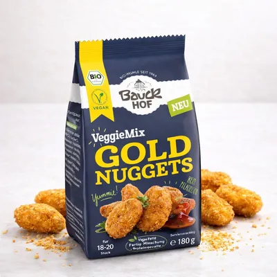 Produktbild von Bauckhof VeggieMix Goldnuggets 180g - 1 Beutel