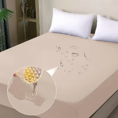 Produktbild von Wasserdichter Matratzenschoner 180x200cm Khaki, atmungsaktiv, Inkontinenzauflage