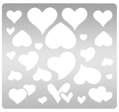Herzschablone aus Edelstahl, 20 x 18,5 cm, 0,5 mm, für DIY & Scrapbooking