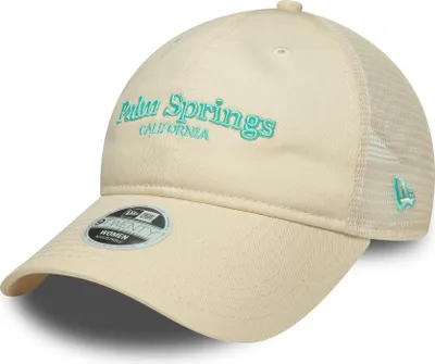 Produktbild von New Era Women 9TWENTY Trucker Cap Palm Springs California beige