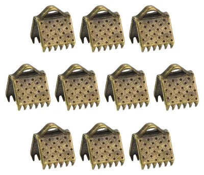 Bandklemmen 280 Stück, 6 x 8 mm, Bronze, für Schmuckherstellung