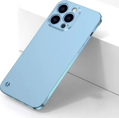 Produktbild von König Design Hülle kompatibel mit Apple iPhone 13 Pro Max Kunststoff Soft Handyhülle - Handy Case Hellblau