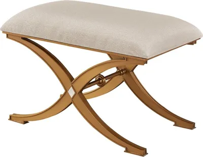 Produktbild von Design Hocker Bank Luxus Pouf Fußhocker Möbel Polsterhocker Sitzhocker 80x45cm